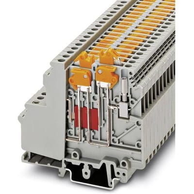 Phoenix Contact 3101126 Doorgangsserieklem 6.2 mm Schroeven Grijs 50 stuk(s)