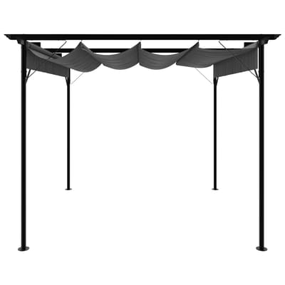 vidaXL-Pergola-met-uittrekbaar-dak-180-g/m²-3x3-m-staal-antracietkleur