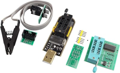 Cosensi - CH341 USB Programmer - Compact ontwerp - Inclusief SOIC8 Test Clip - Voor USB en Flash - Geschikt voor PC en laptop