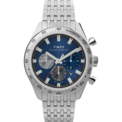 Timex Waterbury Traditional TW2Y18500 Horloge - Staal - Zilverkleurig - Ø 41 mm