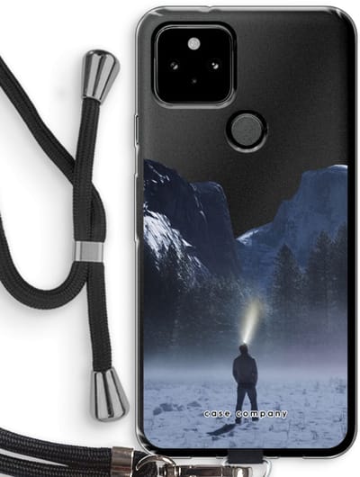 Case Company® - Hoesje met koord geschikt voor Google Pixel 5 hoesje met Koord - Wanderlust - Telefoonhoesje met Zwart Koord - Bescherming aan alle Kanten en Over de Schermrand