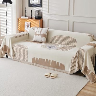 Zachte Chenille deken voor banken en bedden - 180 x 280 cm - Wasbaar en ademend