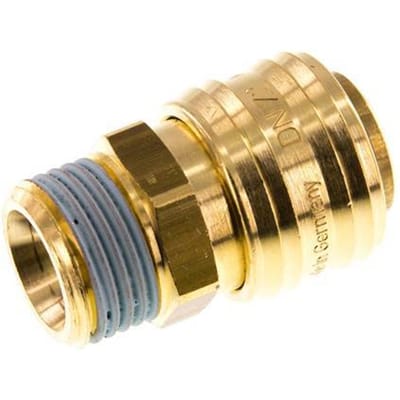 Messing DN 7.2 (Euro) Luchtkoppeling Snelkoppeling G 1/2 inch Buitendraad