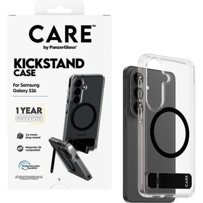 CARE by PanzerGlass Urban Explorer Transparante geschikt voor MagSafe backcover met Kickstand geschikt voor Samsung Galaxy S26 - Transparant