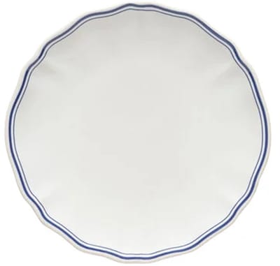 Costa Nova Portugees Aardewerk Gebaksbordje 17cm Vila wit-blauw rand