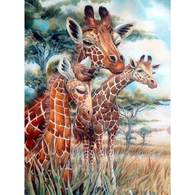 5D Diamond schilderij giraffe volledige ronde boor diamant borduurwerk kruissteek 20X30CM gray