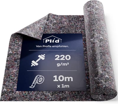 Afdekvlies Beschermend Vlies - Vloervlies Schildersvlies - Vloeren Afdekken - Antislip PE-folie - 25 m - Grijs Zwart