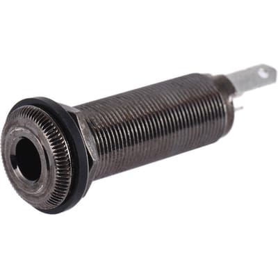 Nieuwe 6,35 mm 1/4 inch eindpin-eindpin-jack voor akoestische elektrische gitaar, grijs gray