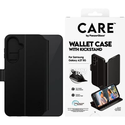 CARE by PanzerGlass Feature Wallet Case w. Kickstand voor de Samsung Galaxy A27 (5G) - Black