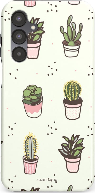 Casetastic Hoesje Geschikt voor Samsung A16 - Stijlvolle Beschermende Duo-layer Case - Familie Cactus