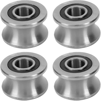 Allecto - Kogellagers - RVS-set van 4 - 8x22.5x14.5mm - Duurzaam en sterk - Efficiënt draaien - Geschikt voor diverse toepassingen - Compact formaat
