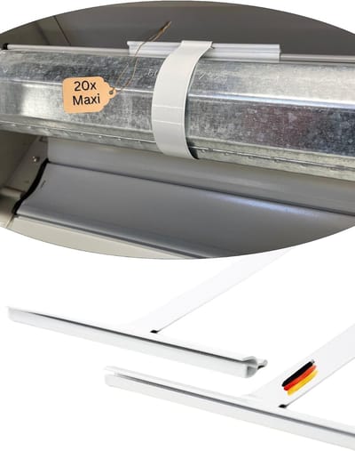 Ophangveren Rolluiken - Bevestigingsveren Stalen - Rolluik Reparatie - Voor Maxi Assen - 19 cm Lengte - Wit