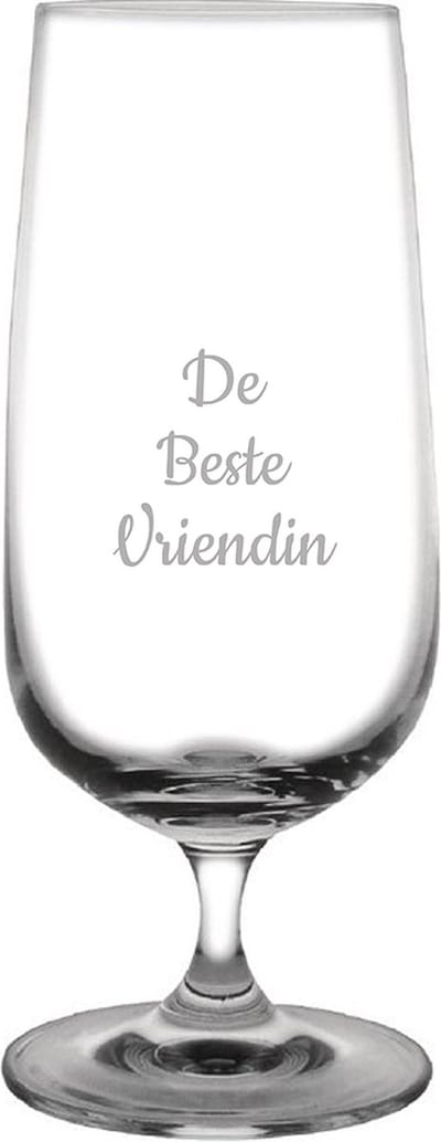 Gegraveerde bierglas op voet 41cl De Beste Vriendin