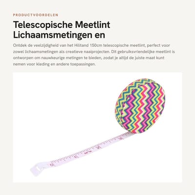 Dailygoods- Meetlint 150 cm - Rolmaat - Bodymeetlint - Naaien - Precisie - Lichtgewicht en opvouwbaar - Meetlat