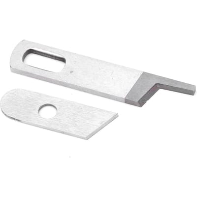 2 Set Naaimachine Bovenste Onderste Mesjes voor Overlockmachine Serger 412585 550449 Snijder Vervangingsonderdelen white