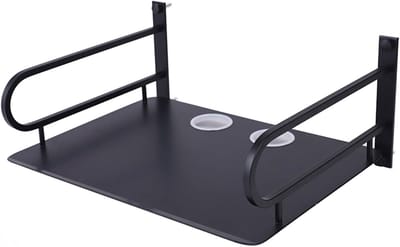 Projector Muurbeugel - Zwevende Plank - Thuisbioscoop Inrichten - Roestvrij Aluminium - 4 kg Laadvermogen - Zwart