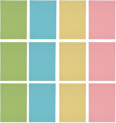 Dailygoods - Zelfklevende notities - Notitieblok - Perfect voor thuis en op kantoor - Pastelkleuren mix - 80 vellen per blok - Handig voor snelle aant