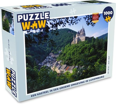 Puzzel Een kasteel in een groene omgeving in Luxemburg - Legpuzzel - Puzzel 1000 stukjes volwassenen