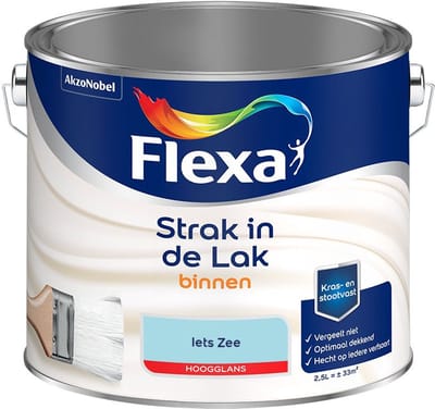 Flexa - Strak In De Lak Binnenlak Hoogglans - Iets Zee - Mengverf - 2,5 L