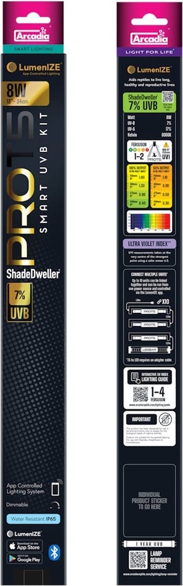 Arcadia Lumenize Pro T5 UVB Kit Shadedweller 7% UVB 340mm | 8 Watt
