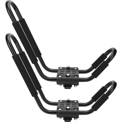 1 paire de supports de rangement pour kayak, canoë, rail de voiture, avec accessoires de fixation