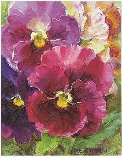 Cadeaukaart Viooltjes 7,5x9,5cm