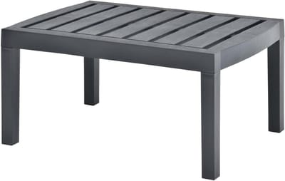 Tuintafel - Balkontafel Terrastafel - Buiten Zitten - Weerbestendig Kunststof - 78 x 55 cm - Antraciet