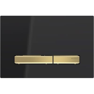Bedieningsplaat Geberit Sigma 50 voor 2-toets Spoeling Messing Goud / Zwart