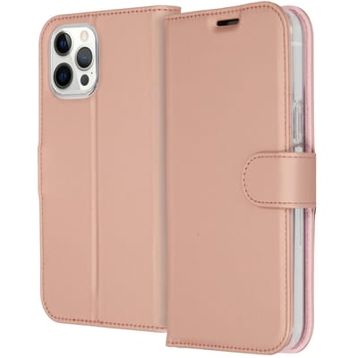 Accezz Hoesje - Geschikt voor Apple iPhone 12 Pro Max - Wallet Softcase Bookcase - Rosé Goud