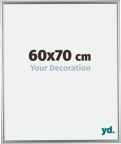 Your Decoration - Fotolijst 60x70 cm - Kunststof - Zilver - Bordeaux