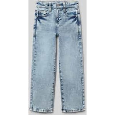 regular fit baggy jeans van katoenmix