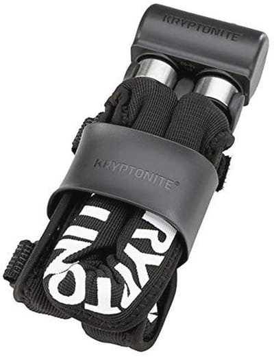 Vouwslot voor fiets met houder en sleutel, grijs, 95 cm