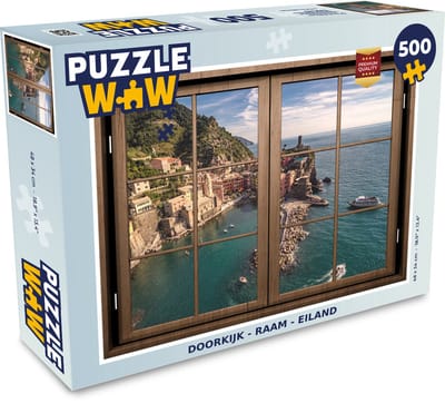 Puzzel Doorkijk - Ramen - Eiland - Legpuzzel - Puzzel 500 stukjes