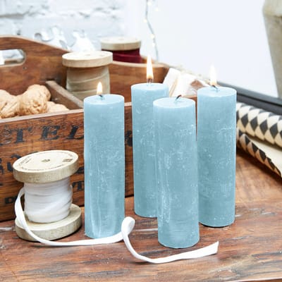 LOBERON Kaars set van 4 Muriel blauw