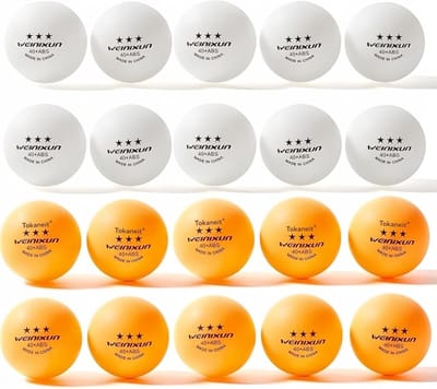 20 Professionele Tafeltennisballen van Poly 40+, Geschikt voor Training en Competitie, Robuust en Duurzaam voor Binnen en Buiten Gebruik