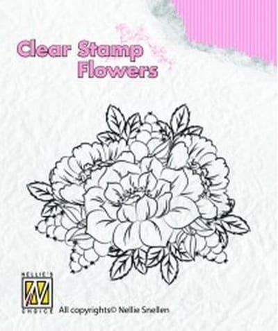 FLO012 Nellie Snellen Clearstamp Kingcups bloemen stempel flowers