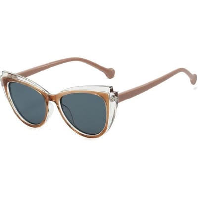 UV-Bescherming Cat Eye Myopie Bril Modieuze Grote Montuur Retro Zonneklep Zonnebril voor Vrouwen Mannen 0
