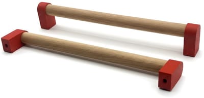 Home 3D® - Handgrepen Rood - 2 Stuks - 192mm - Beukenhout - Gemaakt in Nederland - Inclusief Schroeven - Voor Keuken, Kast en Meubel
