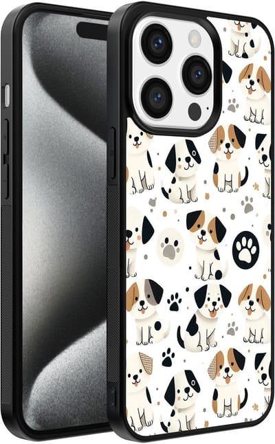 Smartphonica Telefoonhoesje geschikt voor iPhone 15 Pro met honden opdruk - TPU backcover case dog design geschikt voor iPhone 15 Pro