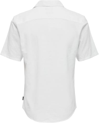 ONLY&SONS - ONSCAIDEN LIFE SS SOL RES LINENBLENDNOOS - Heren - Overhemden