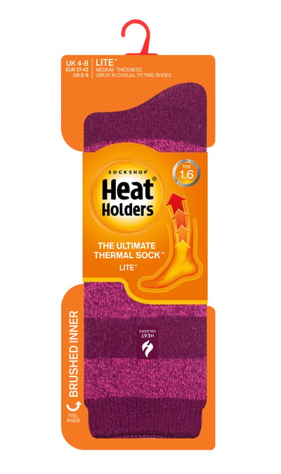 Heat Holders Lite - Geïsoleerde thermo damessokken - Diepe Fuchsia / Bes (Bologna)