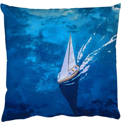 Sierkussens - Kussentjes Woonkamer - 50x50 cm - Zeilboot - Water - Abstract - Schaduw