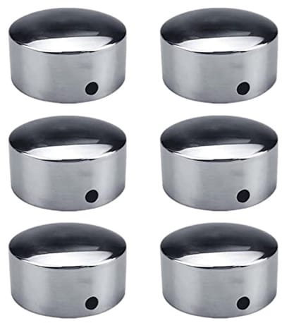 Houten leuningeindkappen set van 6 - Ronde eindkappen voor trapleuning en armleuningen - 60 mm