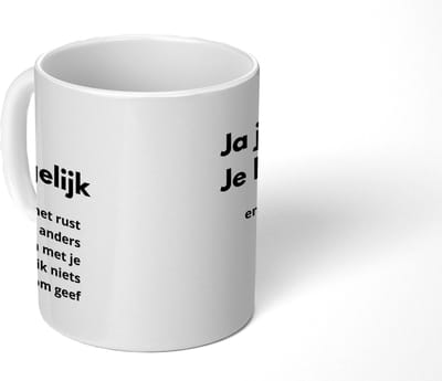 Mok - 275 ML - Koffiemok Humor - Koffietas geschenk - Koffiebeker Collega - Mokken Papa - Koffietassen - Spreuken - Quote - Je hebt gelijk - Grote theemok - Theemokken groot - Grappige thee mok - Thee tas Mama - Cadeau voor hem