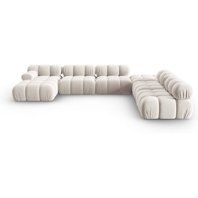 Modulaire-U-bank Tropea rechts velvet | Milo Casa