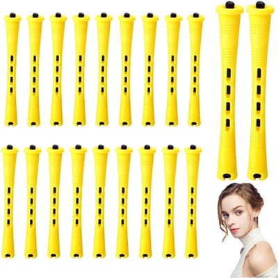 Haarkrullers - 60 Stuks - Koude Golfstangen - Heatless Curls - Haarrollers - Krulspelden - Hair Curler - Kleine Krulspelden - Krullen Zonder Hitte - 0.7x8.2cm - Voor krullen, heatless haarkrullers voor natuurlijk en kort haar - Haaraccessoires