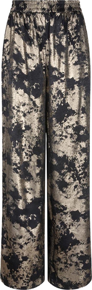 EsQualo Broek Trousers Palazzo Lamee W24 15704 000 Black Dames Maat - W36