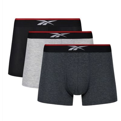 Reebok Med Glynn sportbroekjes - zwart/grijs gemêleerd / antraciet gemêleerd - S (Small)