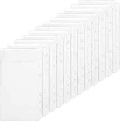 Set van 12 A6 6-Gats Heldere Mappen met Rits - Perfect voor Budgettering, Spaardoelen en Reizen