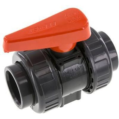 PVC 2-weg Kogelkraan Dubbele Wartel 40 mm Sok EPDM